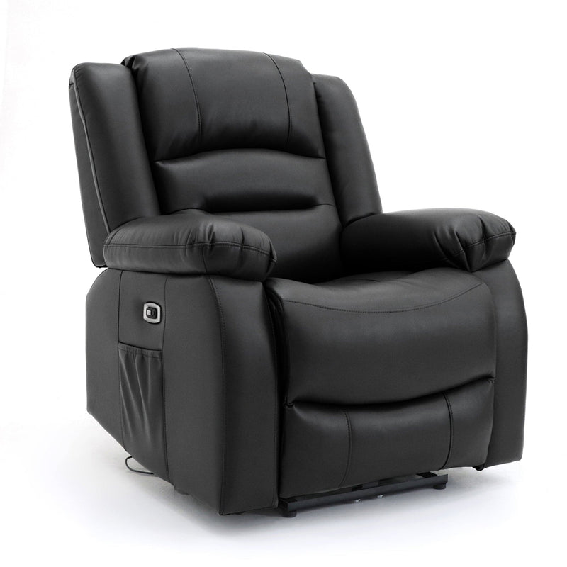 Alva Electric Recliner Sofa Black Armchair (7021288489024)