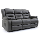 Alva Electric Recliner Sofa Grey 3 Seater (7021289275456)