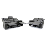 Alva Electric Recliner Sofa Grey 3+2 Set (7021289439296)