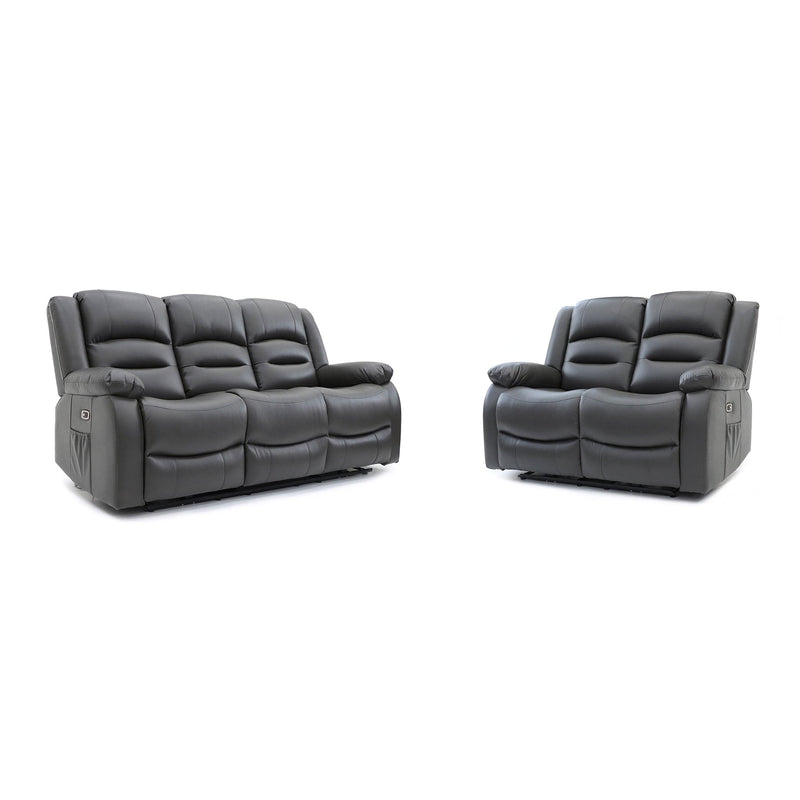 Alva Electric Recliner Sofa Grey 3+2 Set (7021289439296)