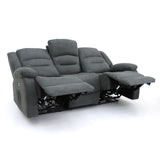 Alva Electric Recliner Sofa Grey Fabric 3 Seater (7021289766976)