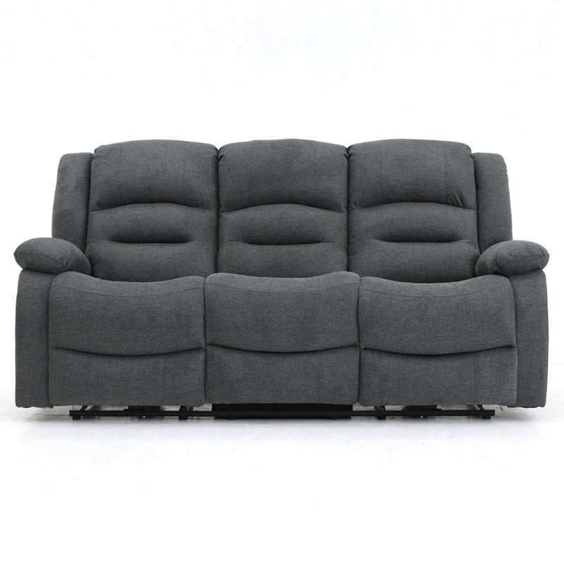 Alva Electric Recliner Sofa Grey Fabric 3 Seater (7021289766976)