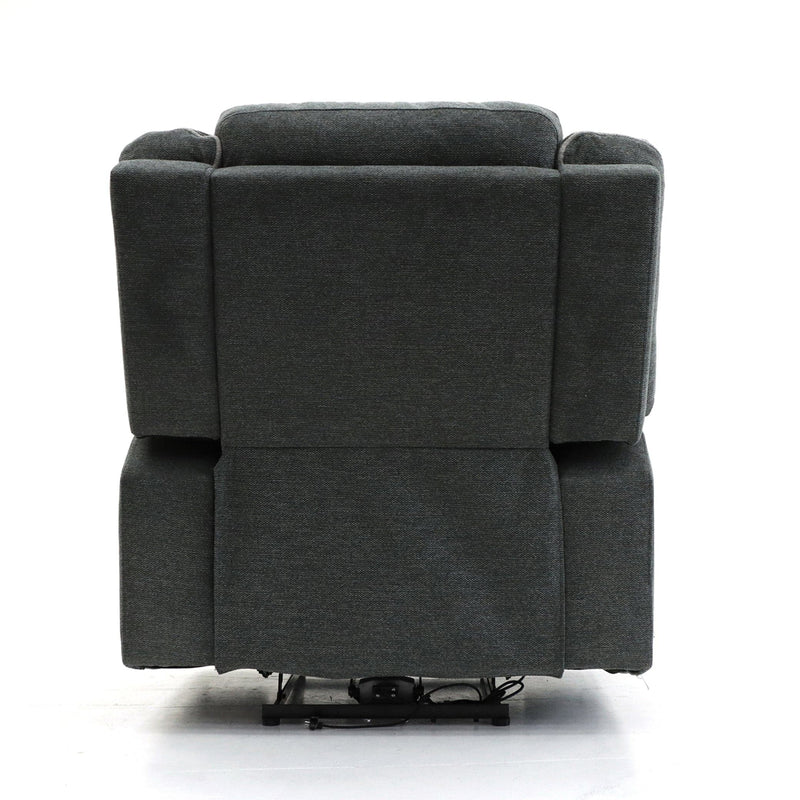 Alva Electric Recliner Sofa Grey Fabric Armchair (7021289996352)