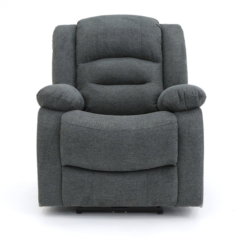 Alva Electric Recliner Sofa Grey Fabric Armchair (7021289996352)