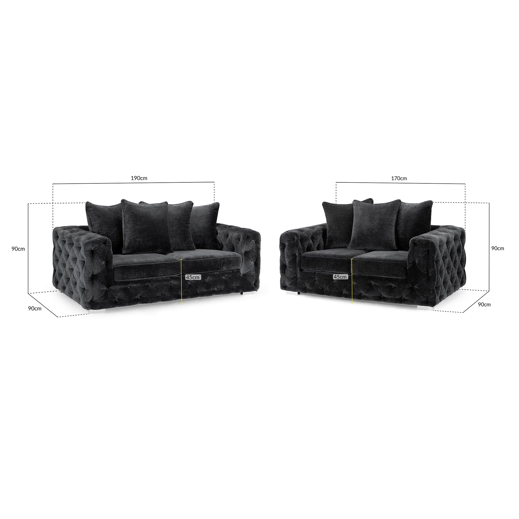 Ankara Sofa Slate 3+2 Set (7021292748864)