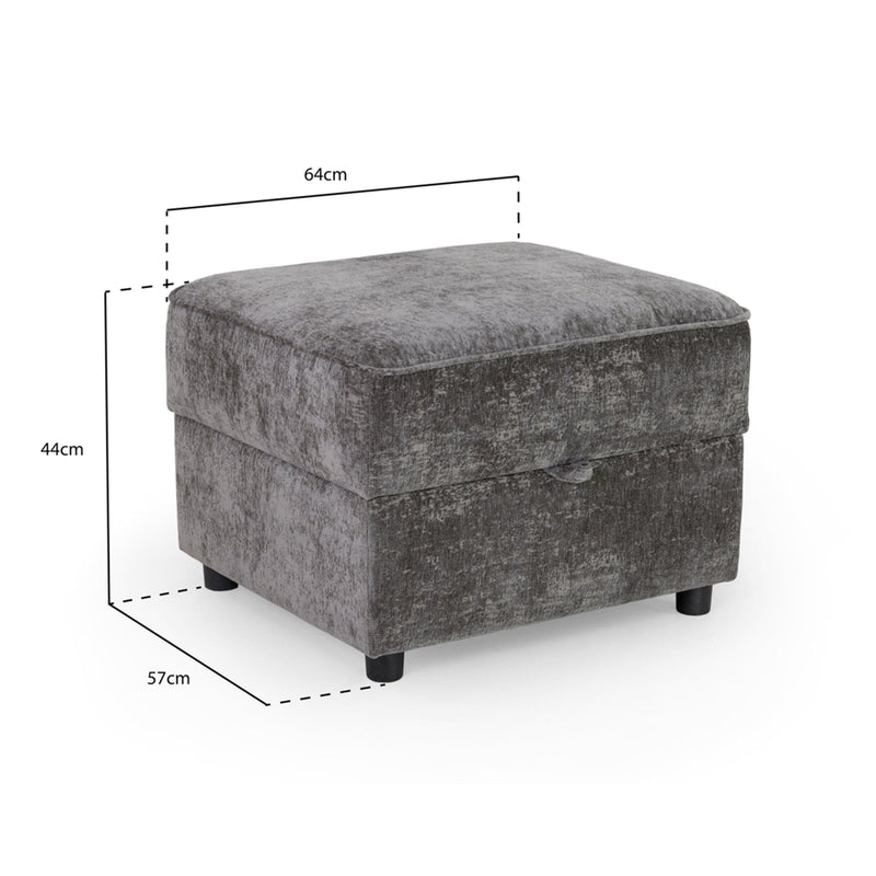 Astrid Sofa Grey Footstool (7021627539520)