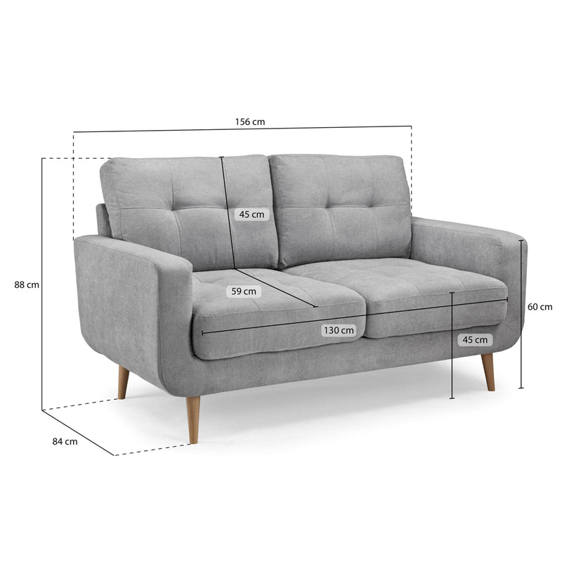 Aurora Sofa Grey 2 Seater (7021696385088)