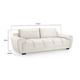 Azzuro Sofa Cream 3 Seater (7021954859072)