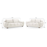 Azzuro Sofa Cream 3+2 Set (7021853573184)