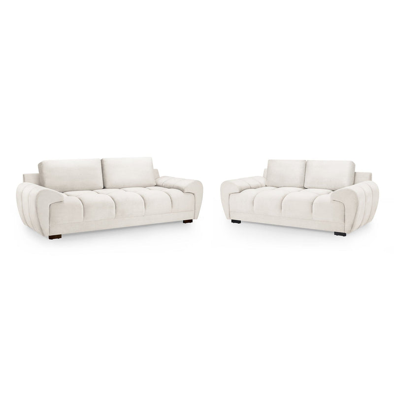 Azzuro Sofa Cream 3+2 Set (7021853573184)