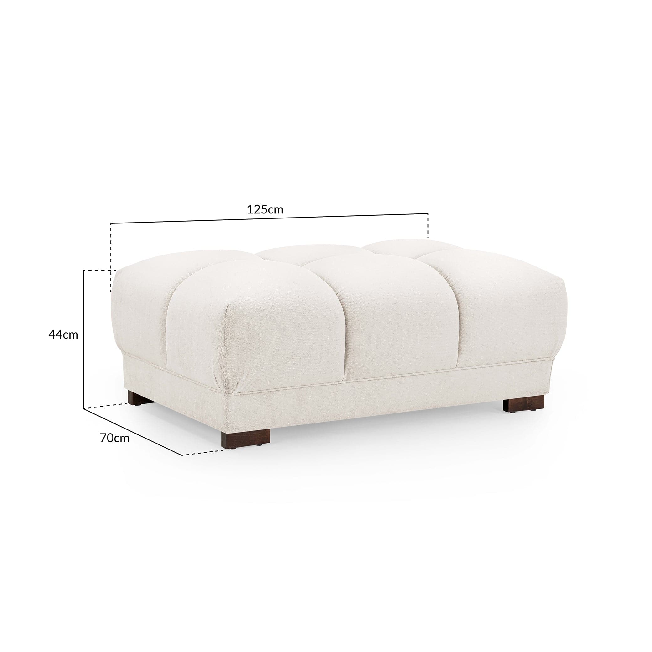 Azzuro Sofa Cream Footstool (7022812463168)