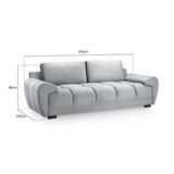 Azzuro Sofa Grey 3 Seater (7021957709888)