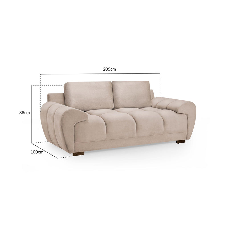 Azzuro Sofa Mocha 2 Seater (7021957447744)