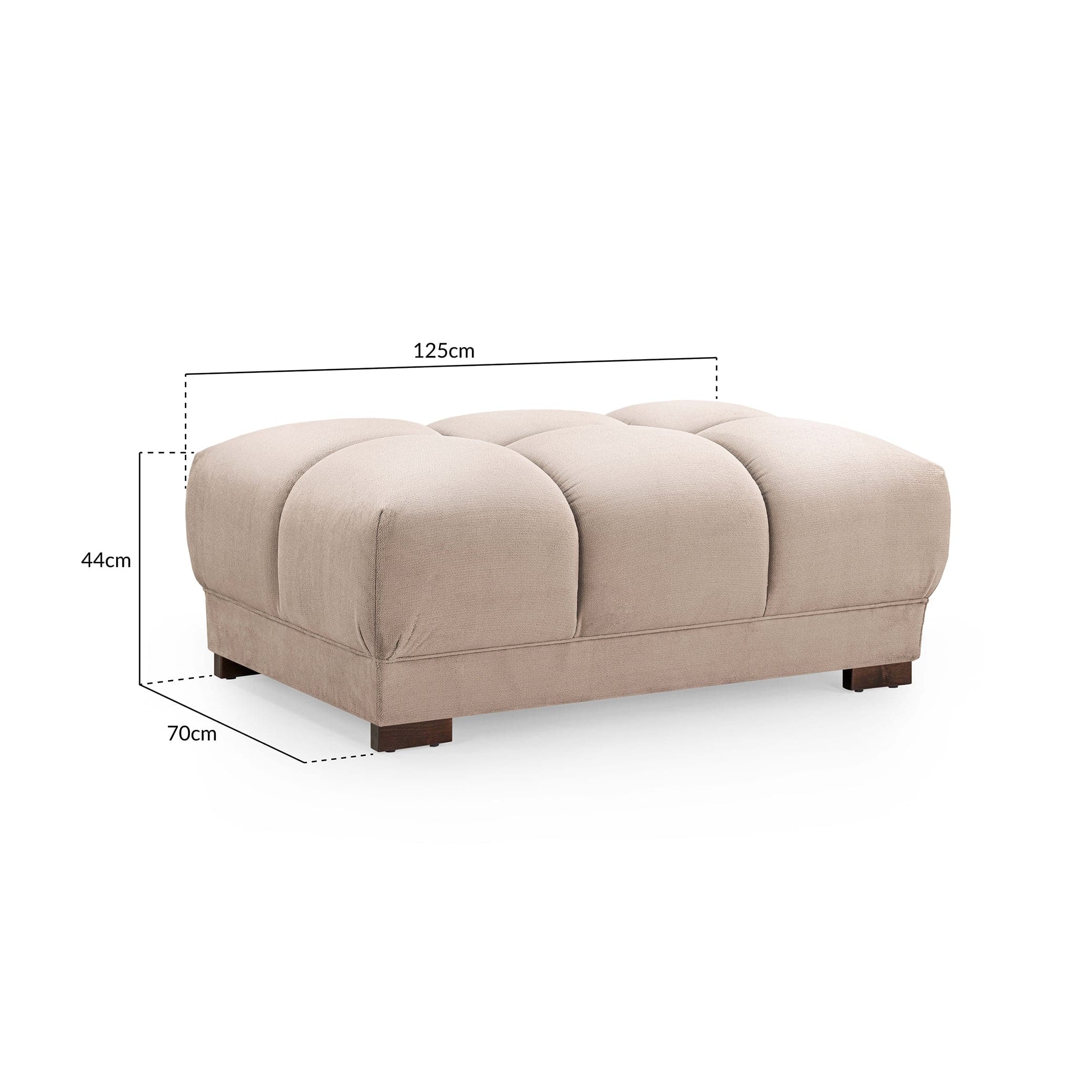 Azzuro Sofa Mocha Footstool (7022813478976)