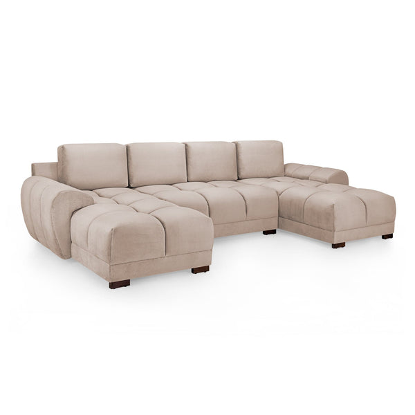 Azzuro Sofa Mocha U Shape Corner (7021959774272)