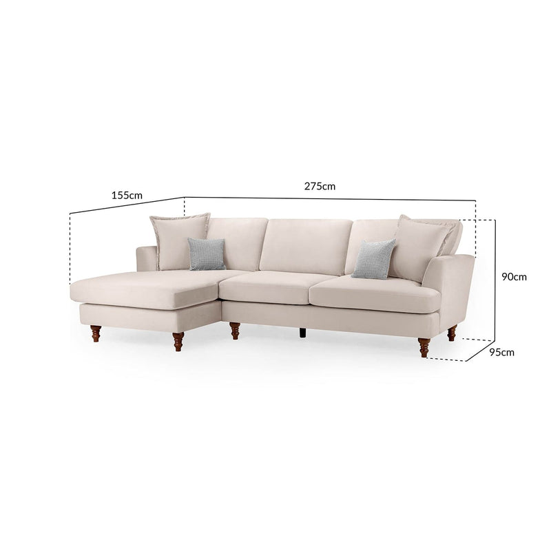 Bari Sofa Beige Left Hand Facing Corner (7021965836352)