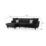 Bari Sofa Black Left Hand Facing Corner (7022819901504)