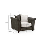 Bella Sofa Grey Armchair (7022302953536)