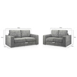 Bentley Fullback Sofa Charcoal 3+2 Set (7022345977920)