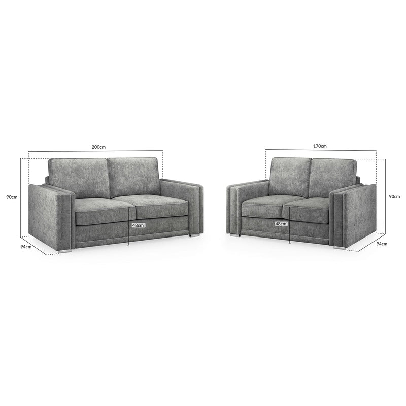 Bentley Fullback Sofa Charcoal 3+2 Set (7022345977920)