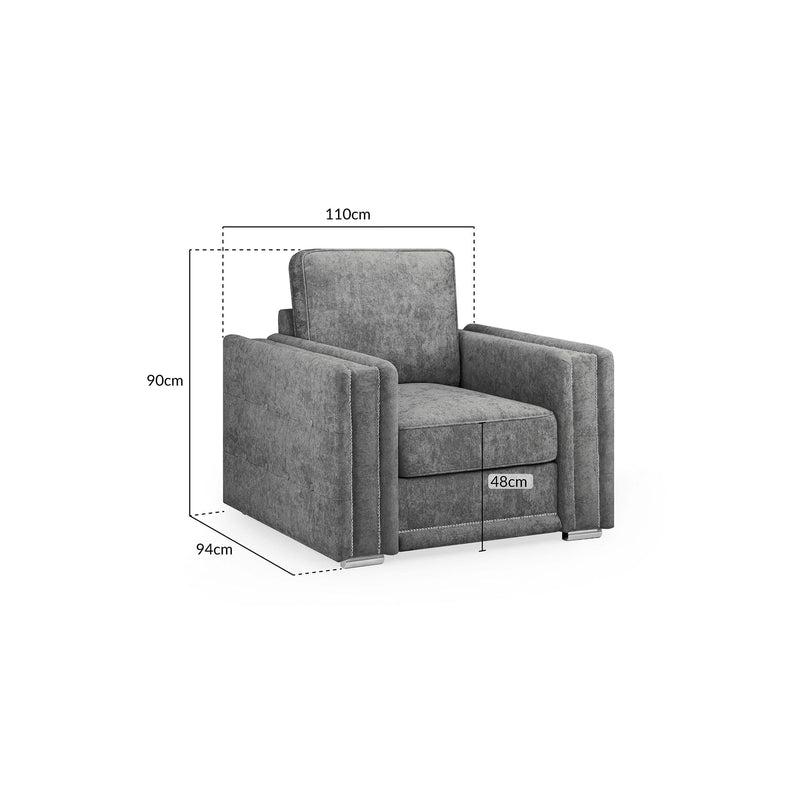 Bentley Fullback Sofa Charcoal Armchair (7022350336064)