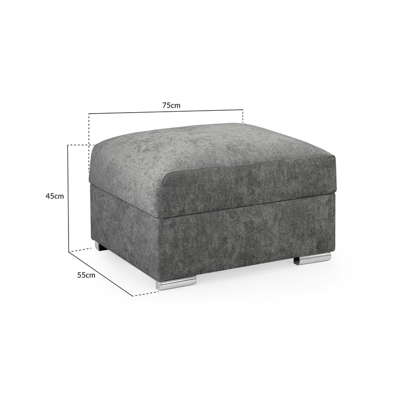 Bentley Fullback Sofa Charcoal Footstool (7022352040000)