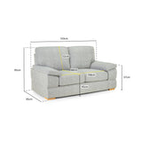 Bento Sofa Silver 2 Seater (7022802370624)