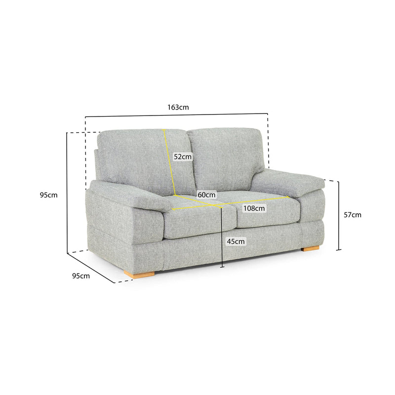 Bento Sofa Silver 2 Seater (7022802370624)