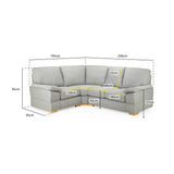 Bento Sofa Silver Left Hand Facing Corner (7022796865600)