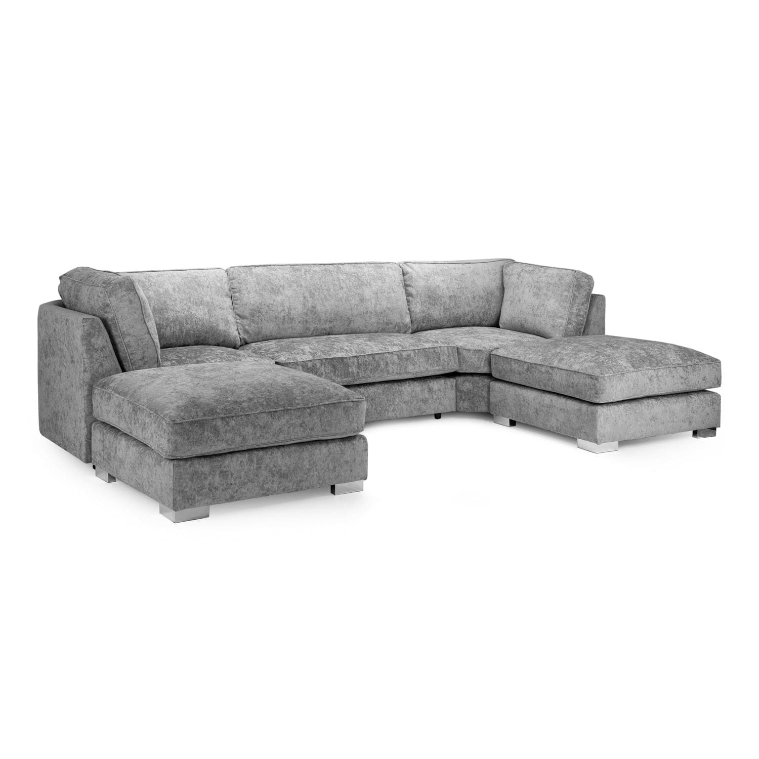 Bishop Fullback Sofa Platinum U Shape Corner (7022873411648)