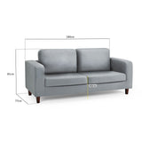 Box Sofa Grey 3 Seater (7023070838848)