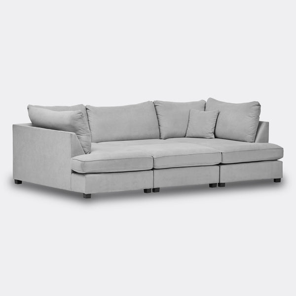 Camden U Shape Sofa Set in Grey (6729991651392)