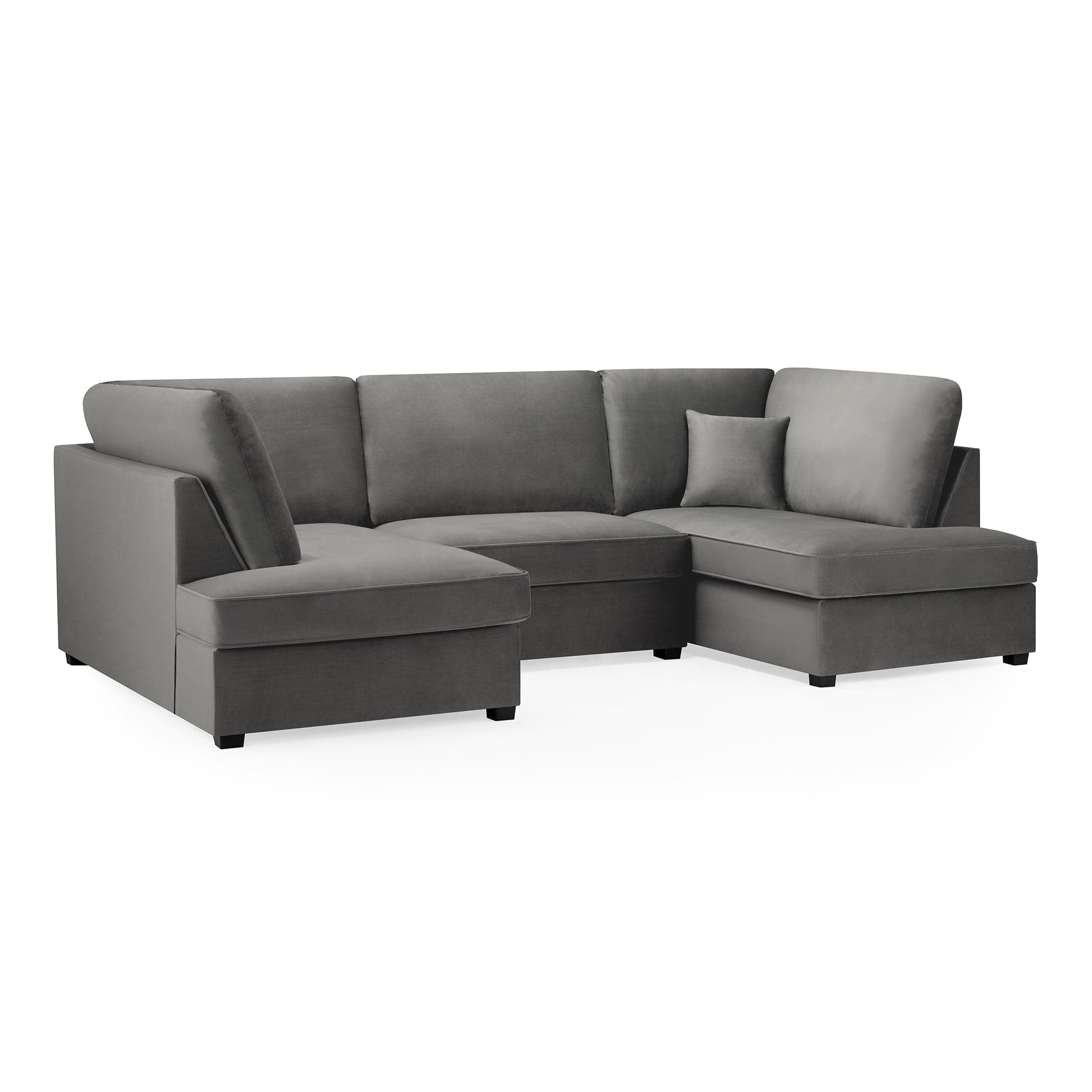 Carnaby Sofa Plush Grey U Shape Corner (7022928986176)