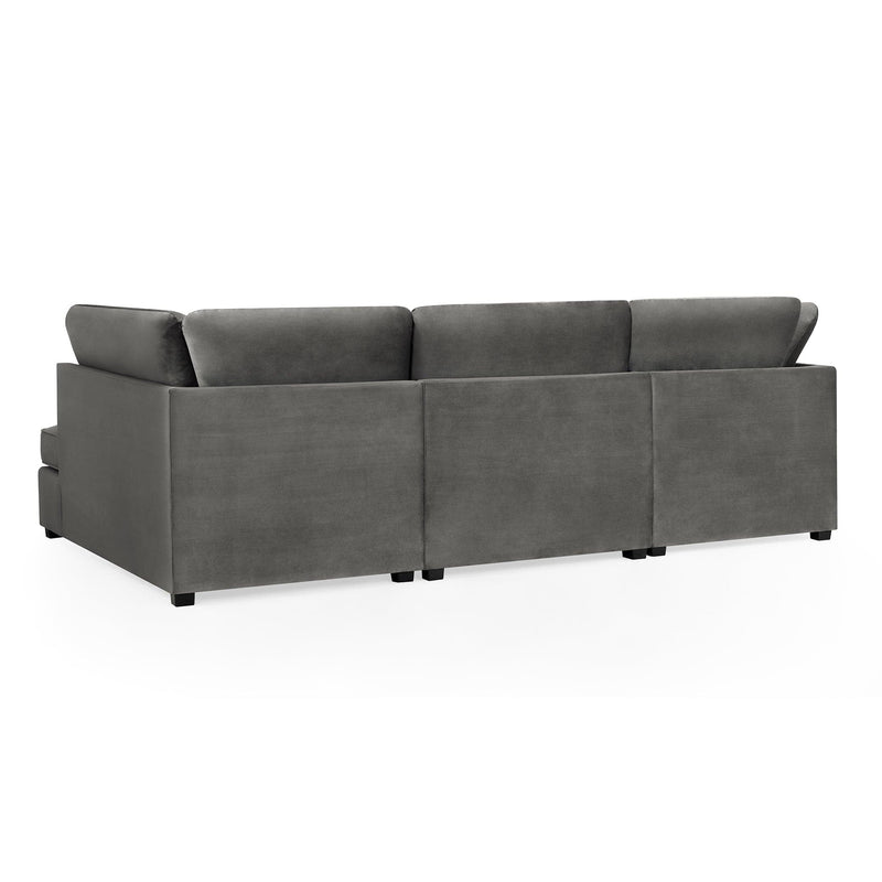 Carnaby Sofa Plush Grey U Shape Corner (7022928986176)