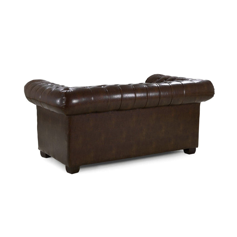 Chesterfield Sofa Antique Brown 2 Seater (7023085649984)