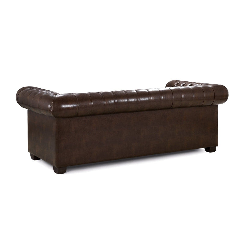 Chesterfield Sofa Antique Brown 3 Seater (7023082766400)