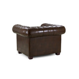 Chesterfield Sofa Antique Brown Armchair (7023087157312)