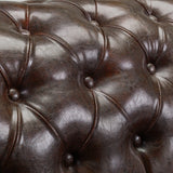 Chesterfield Sofa Antique Brown 3+2 Set (7023079784512)