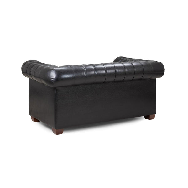 Chesterfield Sofa Black 2 Seater (7023098527808)