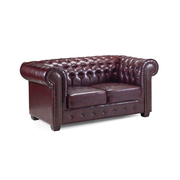 Chesterfield Sofa Oxblood Red 2 Seater (7023093743680)