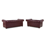 Chesterfield Sofa Oxblood Red 3+2 Set (7023090106432)