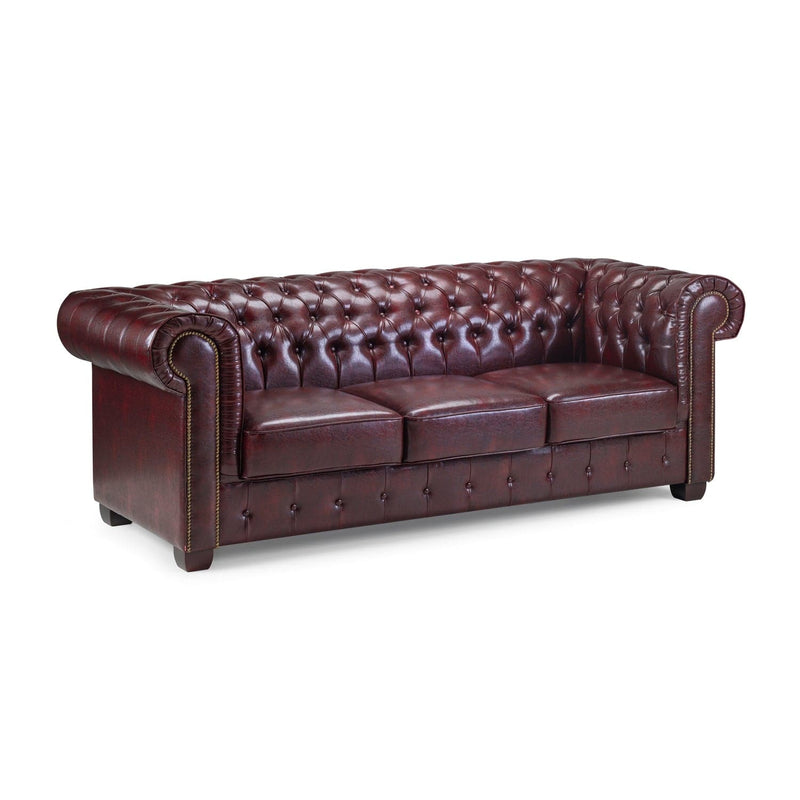 Chesterfield Sofa Oxblood Red 3 Seater (7023091286080)