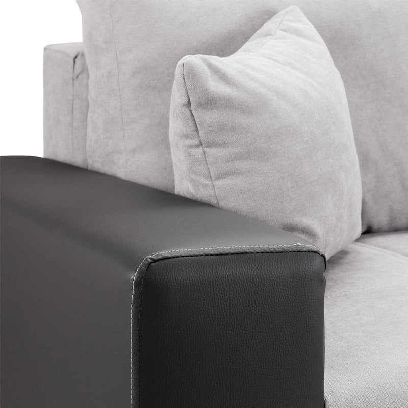 Cimiano Sofabed Black/Grey Left Hand Facing Corner (7023057666112)