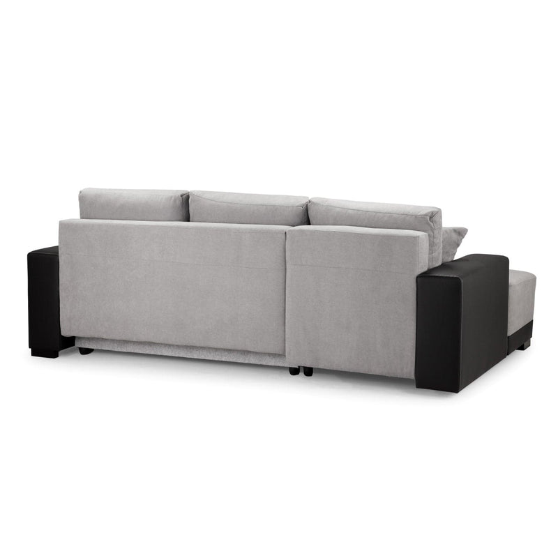 Cimiano Sofabed Black/Grey Left Hand Facing Corner (7023057666112)