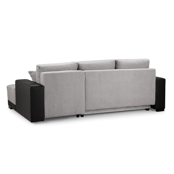 Cimiano Sofabed Black/Grey Right Hand Facing Corner (7023063728192)