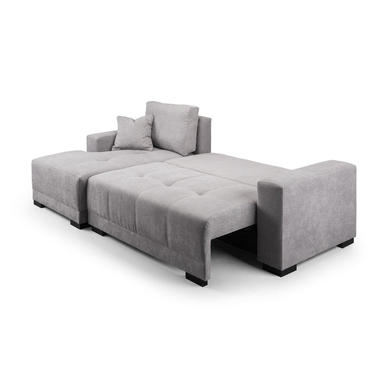 Cimiano Sofabed Black/Grey Left Hand Facing Corner (7023057666112)