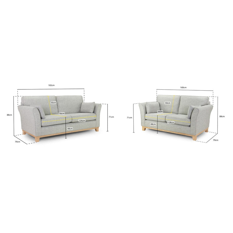 Delta Sofa Grey 3+2 Set (7023108751424)