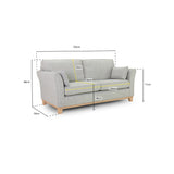 Delta Sofa Grey 3 Seater (7023109636160)