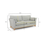 Delta Sofa Grey 4 Seater (7023107604544)