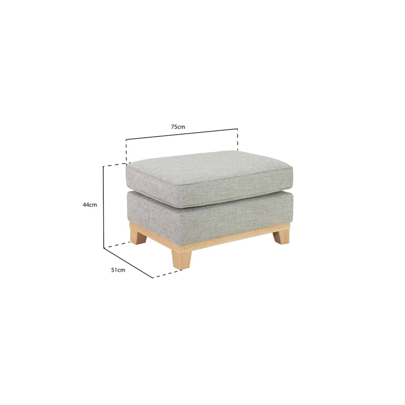 Delta Sofa Grey Footstool (7023114977344)